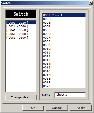 set rpg maker controls